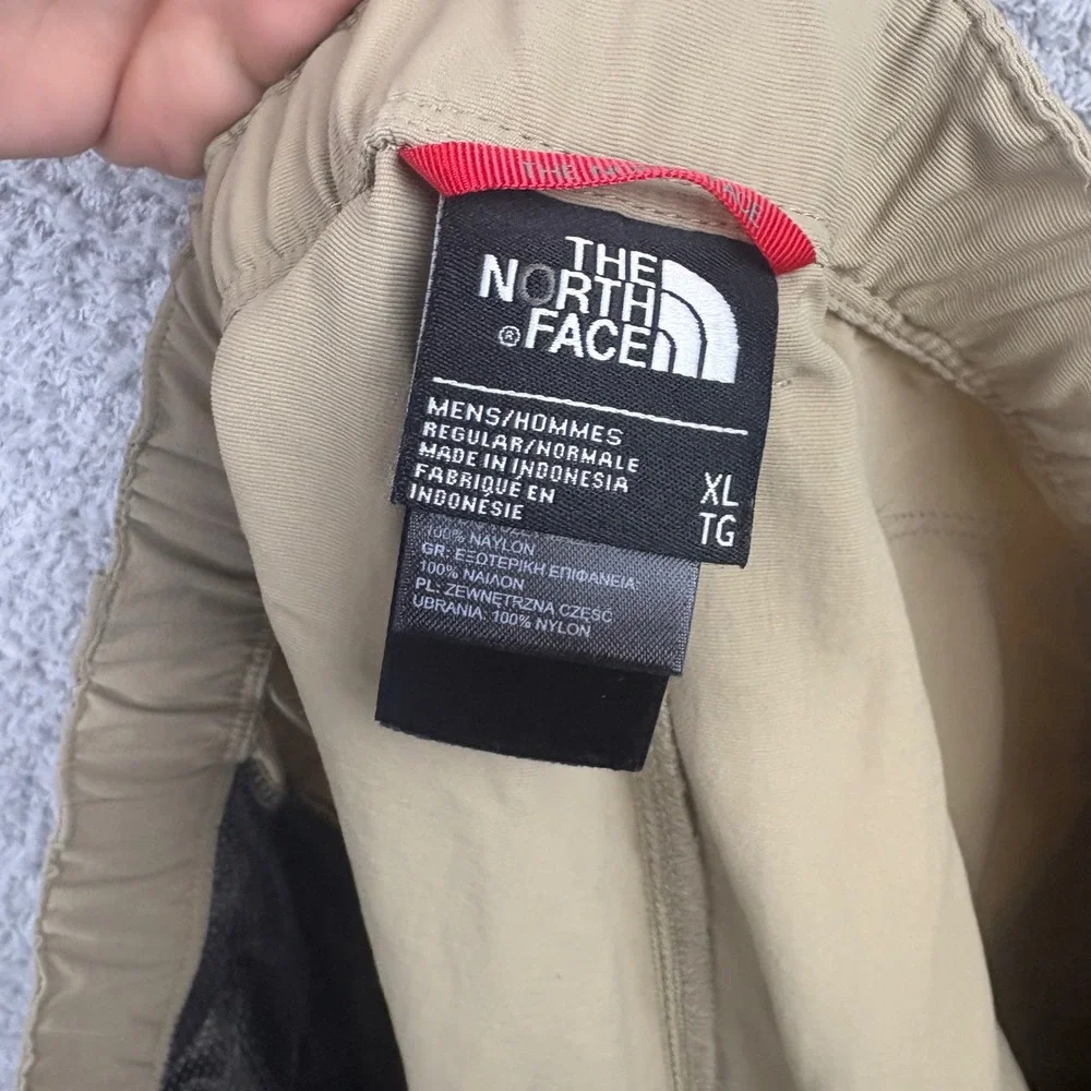 North Face Convertible Pants Mens XL Beige Zip Off Cargo Hiking Outdoor Nylon